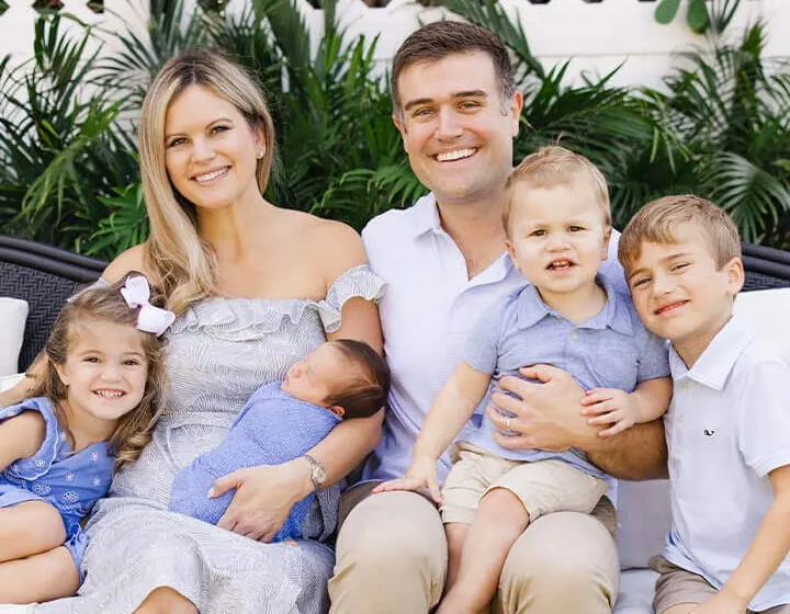 Dr. Amiee and Dr. Shane Vaughn with their family.